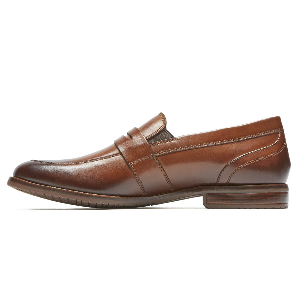 Rockport Singapore Mens Loafers - Style Purpose 3 Double Gore Penny Brown - BL7365841